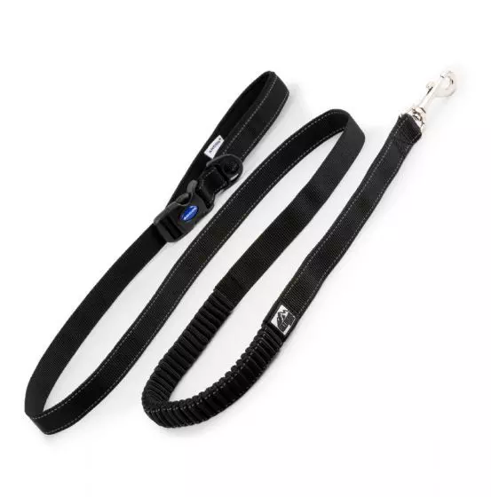 Ancol Extreme Nylon Shock Absorb Running Lead Black