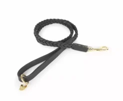 Digby & Fox Plaited Dog Lead Black