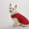 Dog Gone Smart Suede Quilted Belly Coat Red