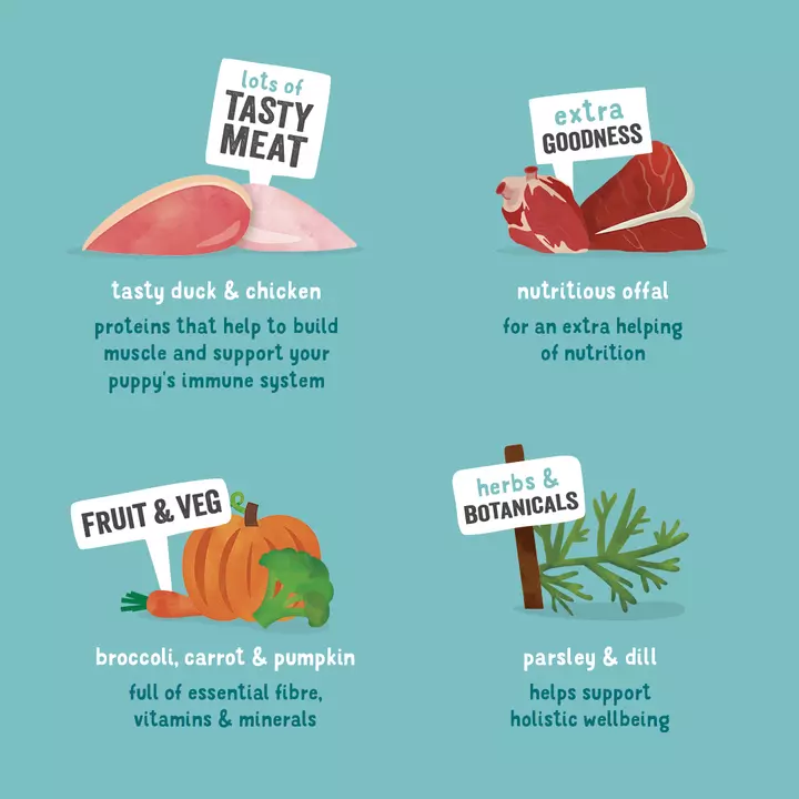 Edgard & Cooper Grain Free Duck & Chicken Puppy Trays - Image 3