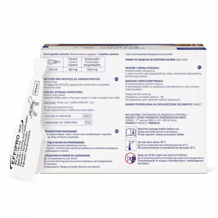 Virbac Effipro Duo Flea & Tick Spot On Solution For Cats & Dogs - Image 11
