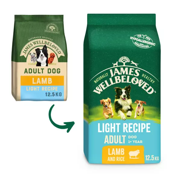 James Wellbeloved Light Adult Dog Dry Food Lamb & Rice - Image 2