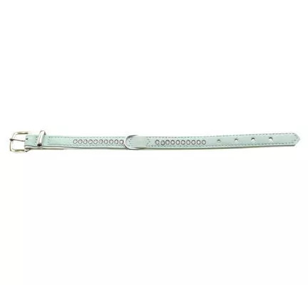 Nobby Double Back Swarovski Crystal Light Blue Dog Collar