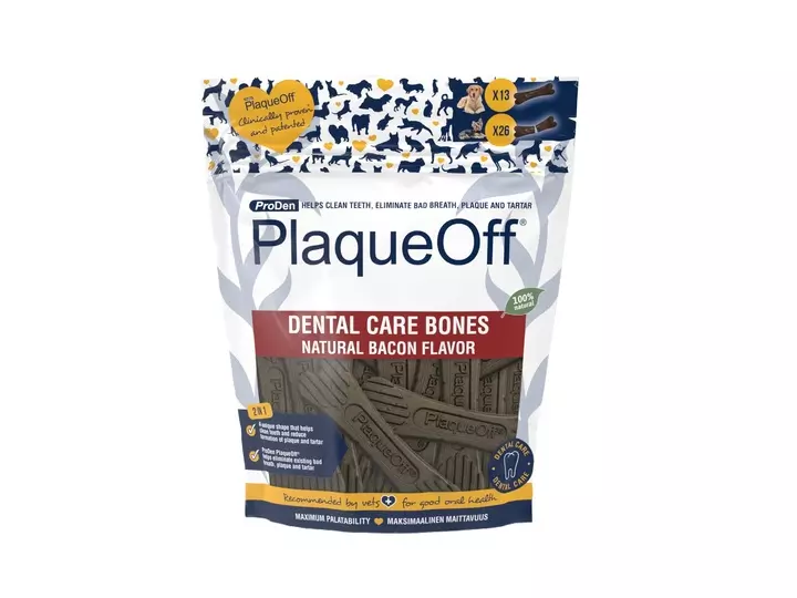 Plaque Off Natural Bacon Dental Bones For Dogs