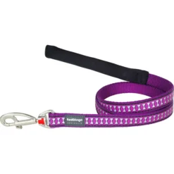 Red Dingo Reflective Bones Dog Lead Purple