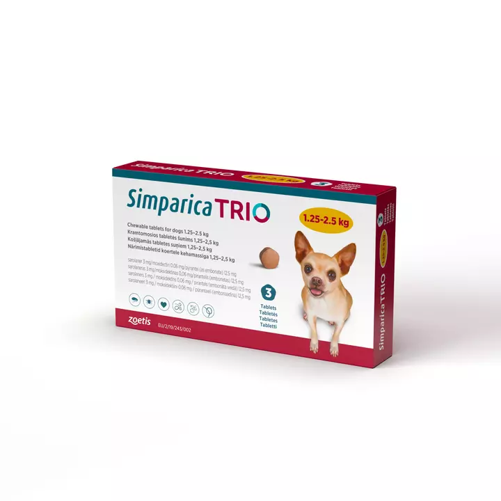 ZOETIS Simparica Trio Chewable Tablets For Dogs - Image 2