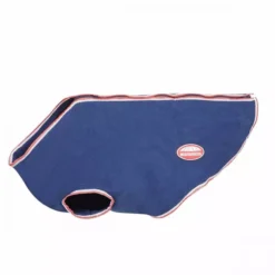 WeatherBeeta Fleece Zip Dog Coat Navy/Red